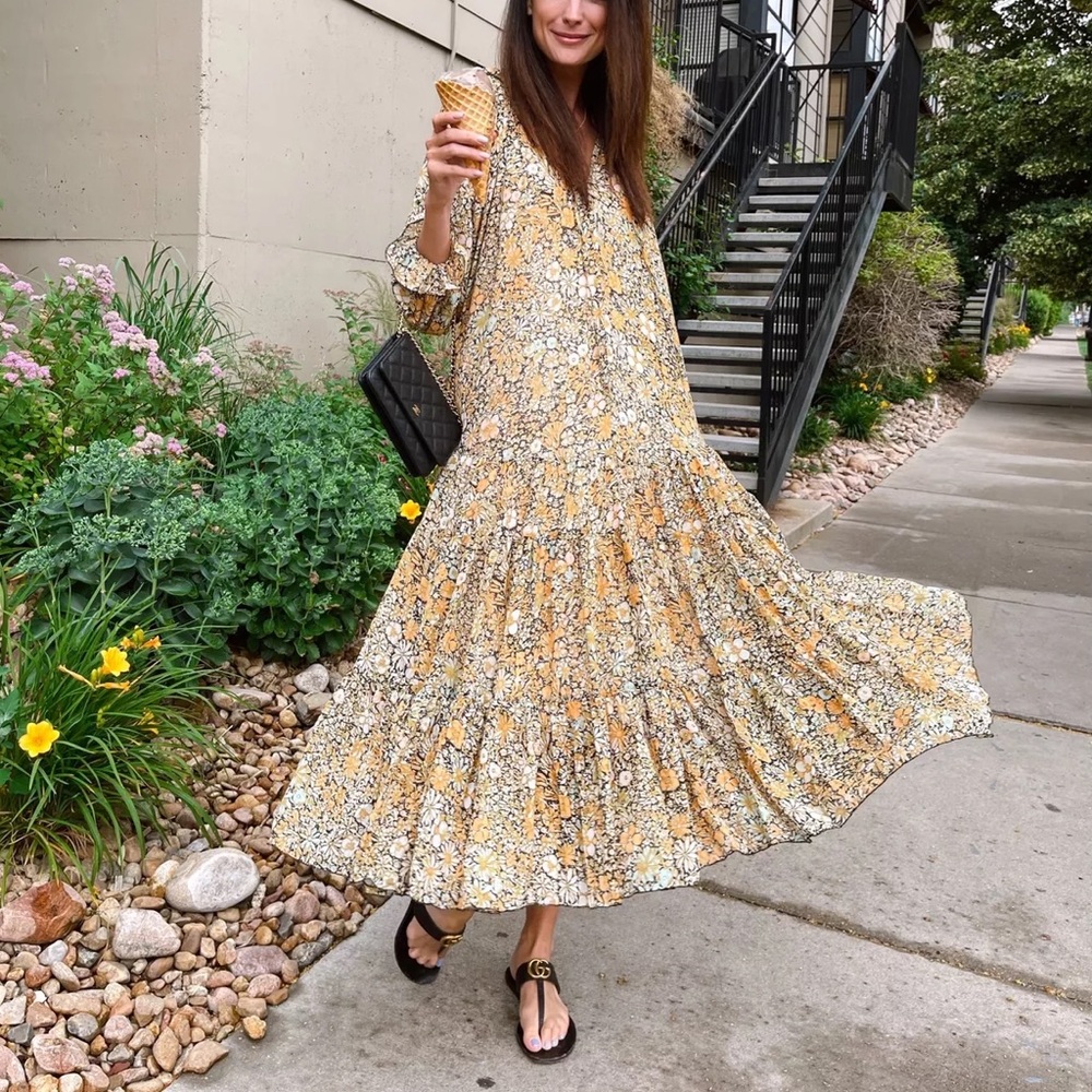 ‼️SOLD‼️Free People Feeling Groovy Maxi Dress